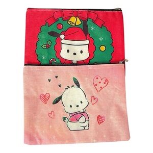 Pochacco Zippered Pouch Set – Adorable & Festive Designs!
